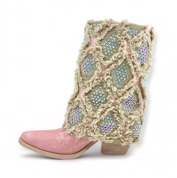 Gram Glam Pink Boot Crystal AB Diamonds